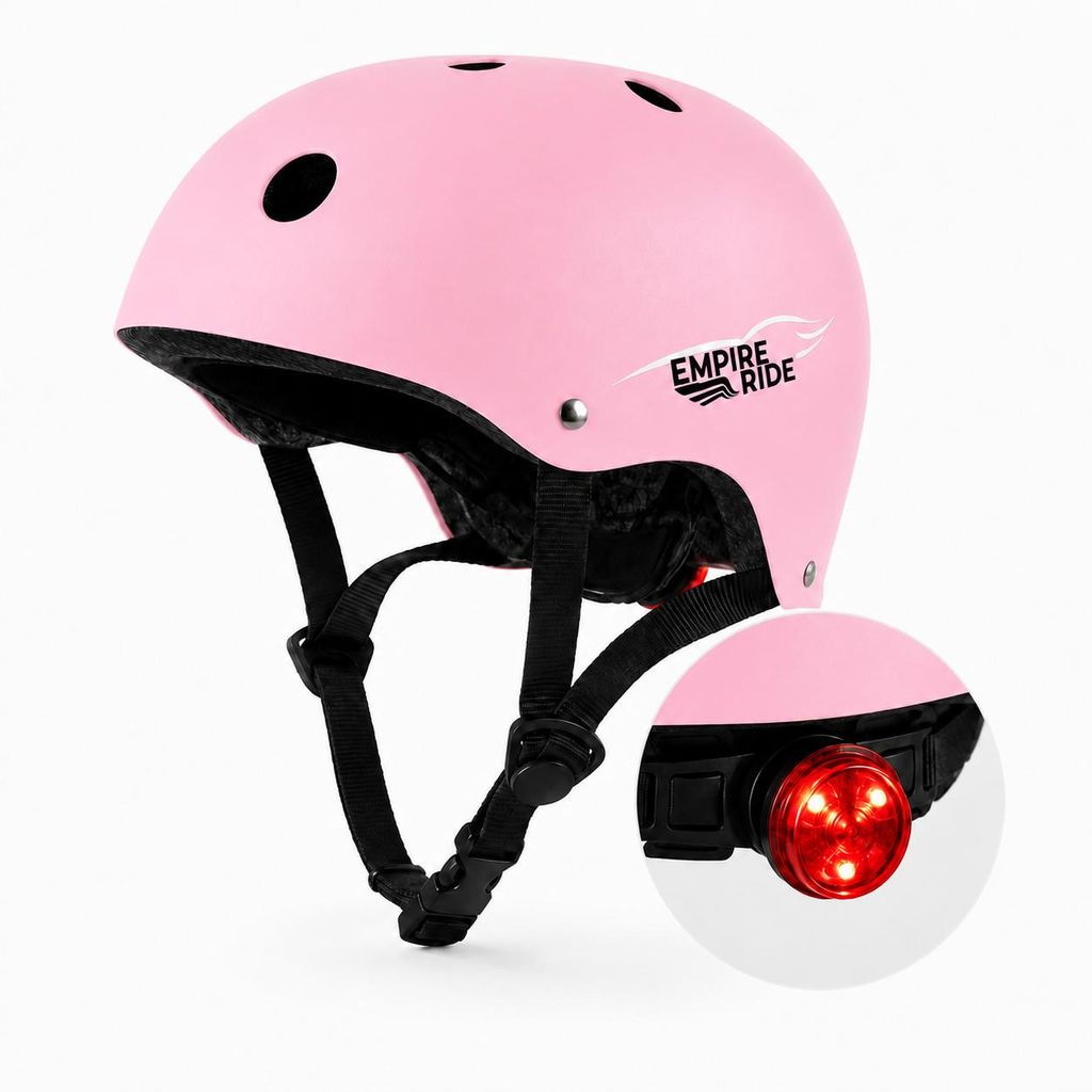 Kinderhelm voor fiets en scooter met LED-verlichting, Productafbeelding 