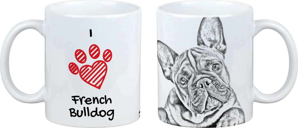 Französische Bulldogge - Tasse mit Hund, entzückende Tasse mit Grafik, Geschenk mit Ihrem Foto von der Marke Art-Dog