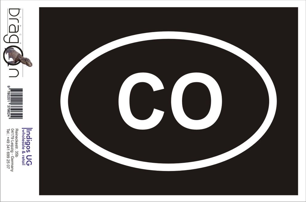 Aufkleber / Autoaufkleber - JDM / Die cut / Auto / OEM - Kolumbien CO - 60x110 mm silber - Heckscheibe / Heckscheibenaufkleber