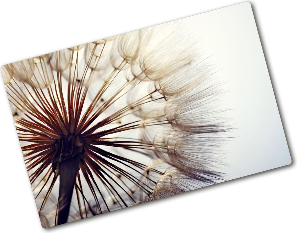 Tulup Glas Herdabdeckplatte - 80x52 cm - Glaskeramikkochfeld-Abdeckung Spritzschutz Glasabdeckplatte - Einteilig - Blumen & Pflanzen - Pusteblume -...