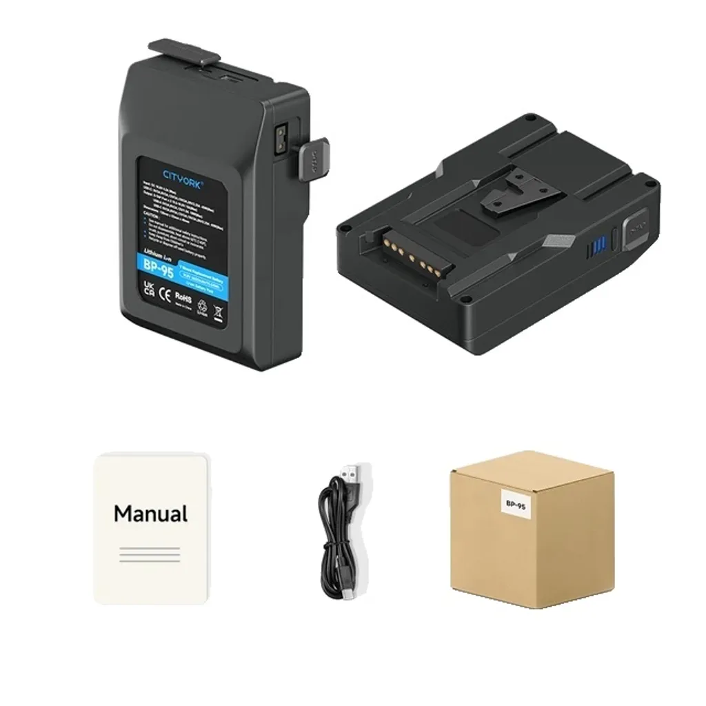 Batterie V-Mount BP-95 : Finissez vos Tournages sans Panne d'Énergie