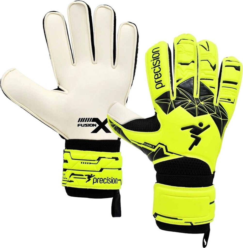 Precision - "Fusion X" Torhüter-Handschuhe für Kinder RD2983 (7) (Weiß/Neon-Grün/Schwarz)