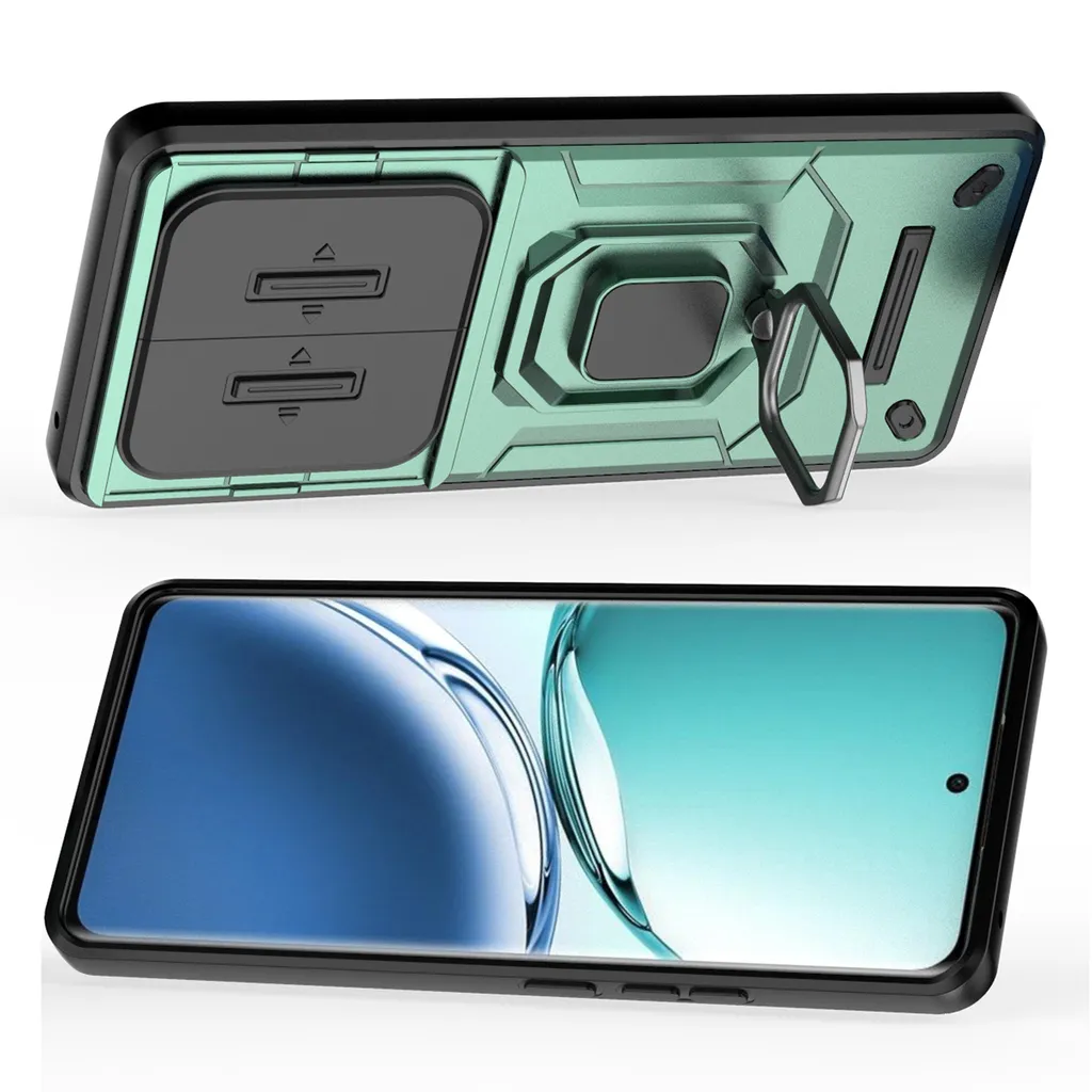 Custodia Per Oppo A3 Elegante Con Supporto - TPU, PU E PMMA - Lavabile Antiurto Blu - 3