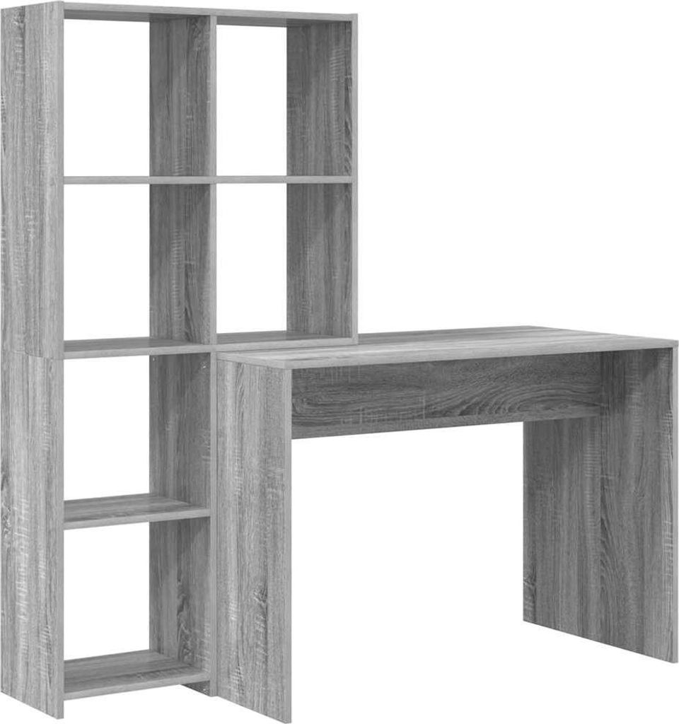 Schreibtisch Graues Sonoma 138,5 x 55 x 143 cm Holzwerkstoff