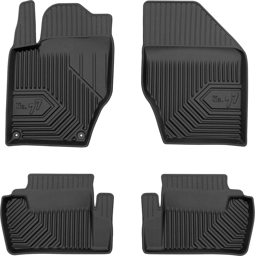Fußmatten Gummimatten No.77 für Citroen DS4 2011-2015 TPE Gummi Schwarz 4 Teile