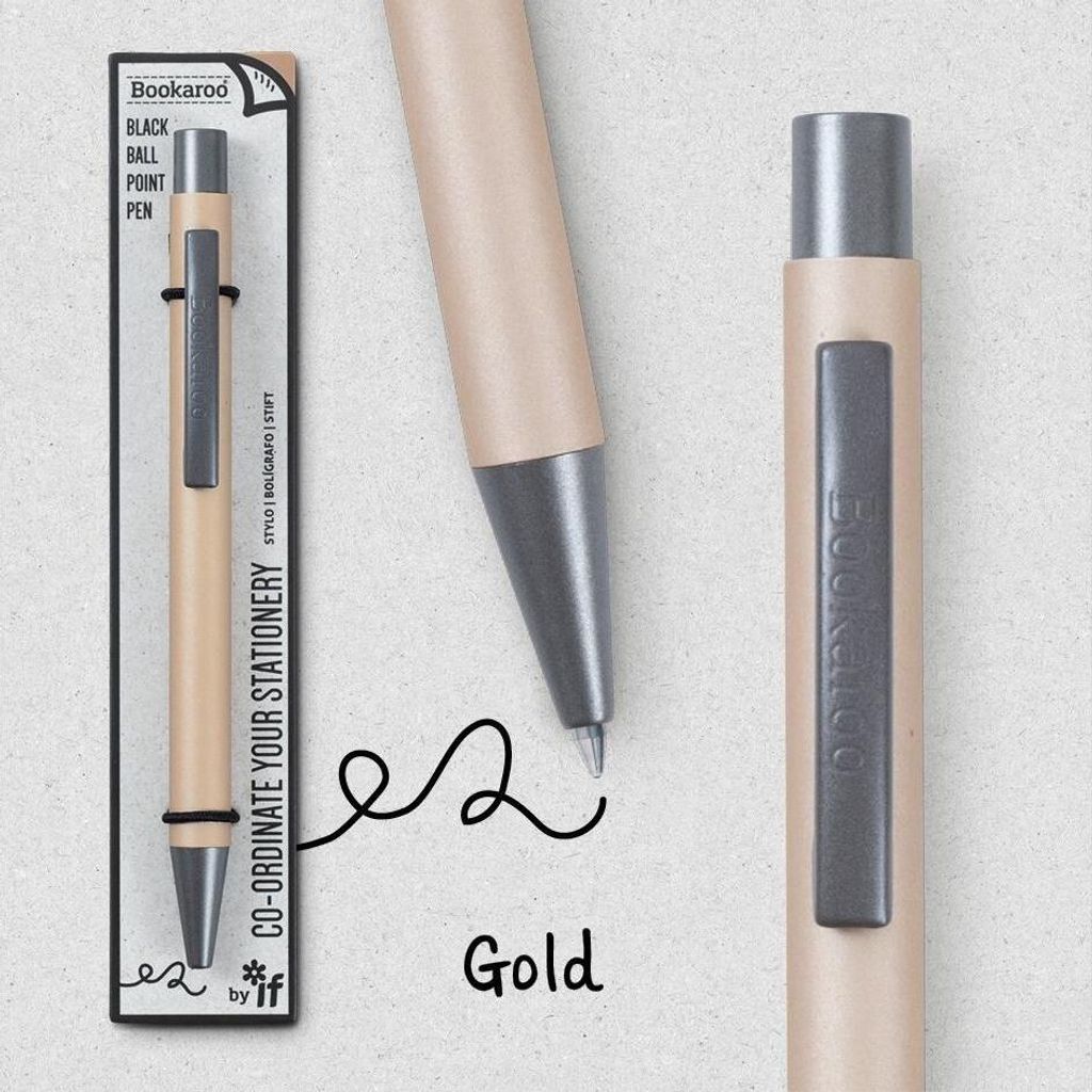 Kugelschreiber Gold mit schwarzer deutscher Tinte und weicher Beschichtung