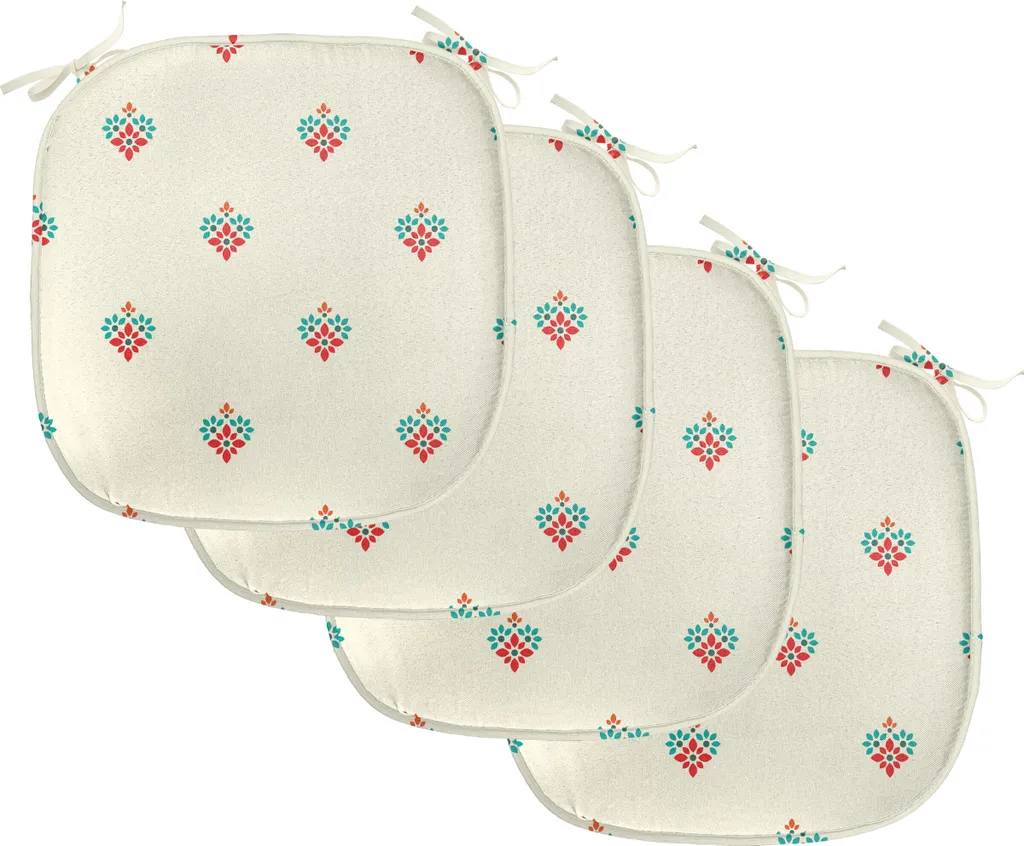 Coussin de Chaise Décoratif avec Sangles et Tissu Imperméable 40x40 cm