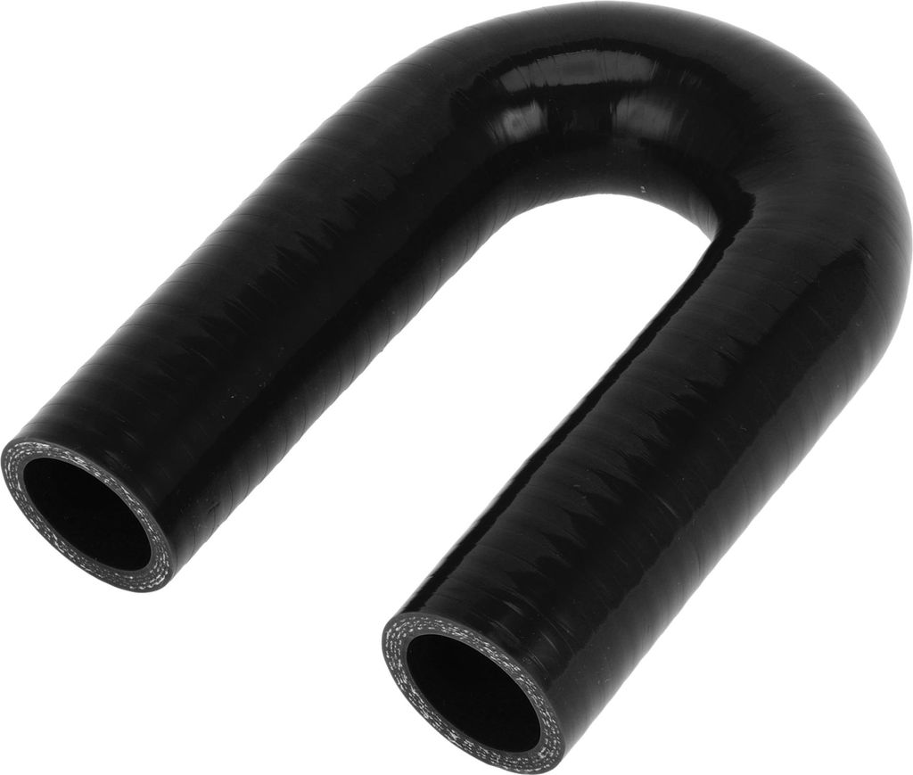 1 Stück 30mm/1,18" ID 150mm/5,91" Länge 180 Grad Schwarzer Autosilikonschlauch Kühlmittelschlauch Universal