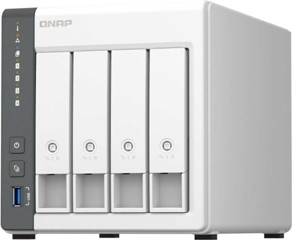 QNAP TS-433 NAS Tower ARM Cortex-A55 4 GB 0 TB QNAP QTS Produktbild 