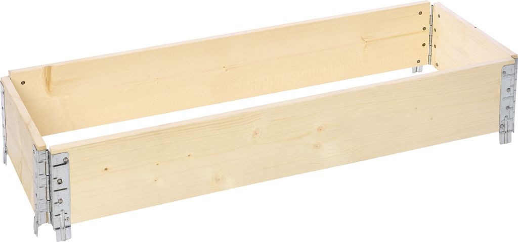 A wooden crate frame on a white background.