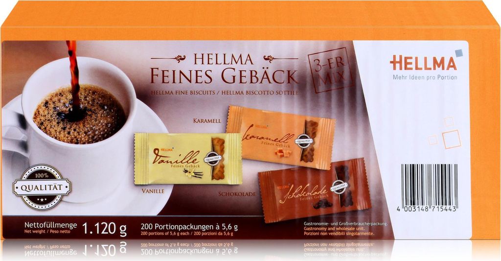 Hellma Feines Gebäck Schokolade, Vanille 1,12kg - Für die Produktbild