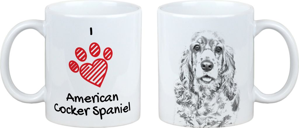 Amerikanischer Cocker Spaniel, American Cocker Spaniel - Tasse mit Hund, entzückende Tasse mit Grafik, Geschenk mit Ihrem Foto von der Marke Art-Dog