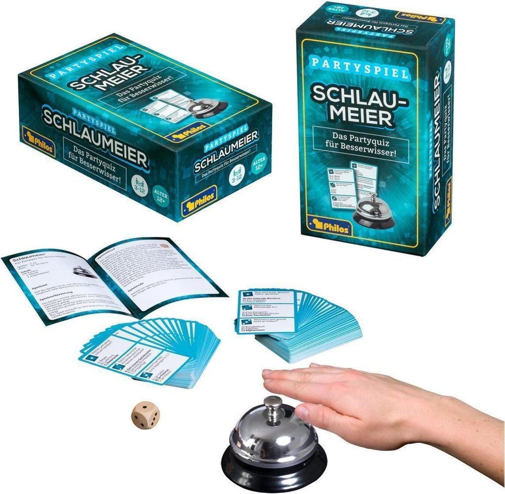 Schlaumeier Partyquiz – Wissensspiel für 3-12 Spieler ab 12 Produktbild 
