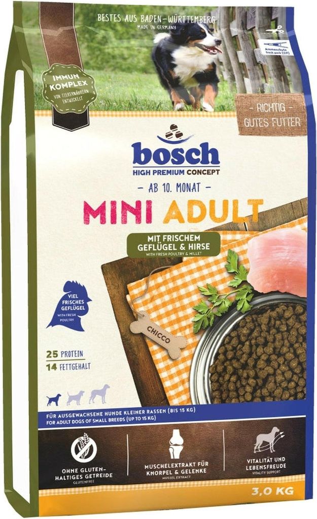 Bosch 1kg Mini Adult Geflügel & Hirse Produktbild 