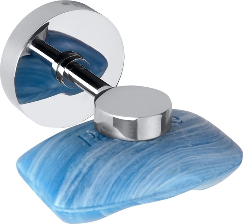BOMEGA Magnetseifenhalter Messing Chrom poliert 55x55x70 mm für Bad & Küche >> zum Bohren oder Kleben