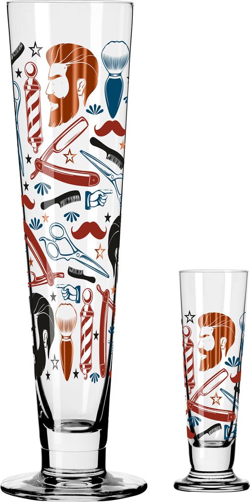 Dekomiro Ritzenhoff Heldenfest Set 11 Bier und Schnaps mit Glasreinigungstuch