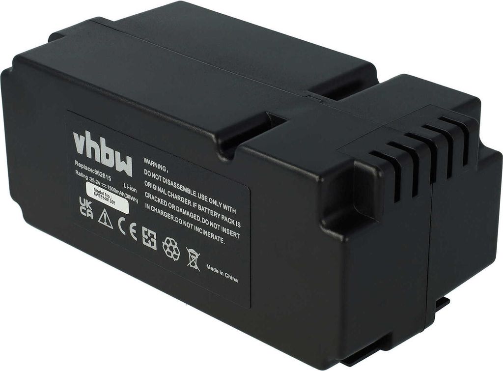 vhbw Akku kompatibel mit Fuxtec FX-RB224, FX-RB218 Rasenmäher (1500mAh 25,2V Li-Ion)