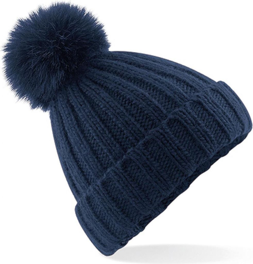 Bonnet Verbier Fur Pom Pom Chunky - Couleur : Navy - Taille Image du produit 
