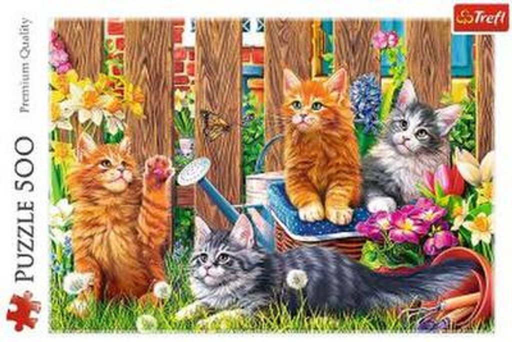 500 Teile Puzzles Katzen im Garten 
