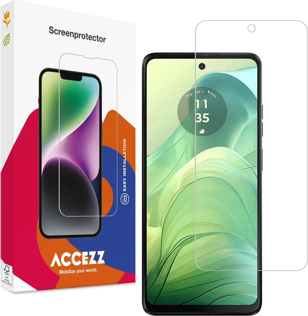 Motorola Moto G24 Power, Motorola Moto G24, Motorola Moto G04 Pellicola protettiva: Accezz Gehard Glas Screenprotector - Trasparente