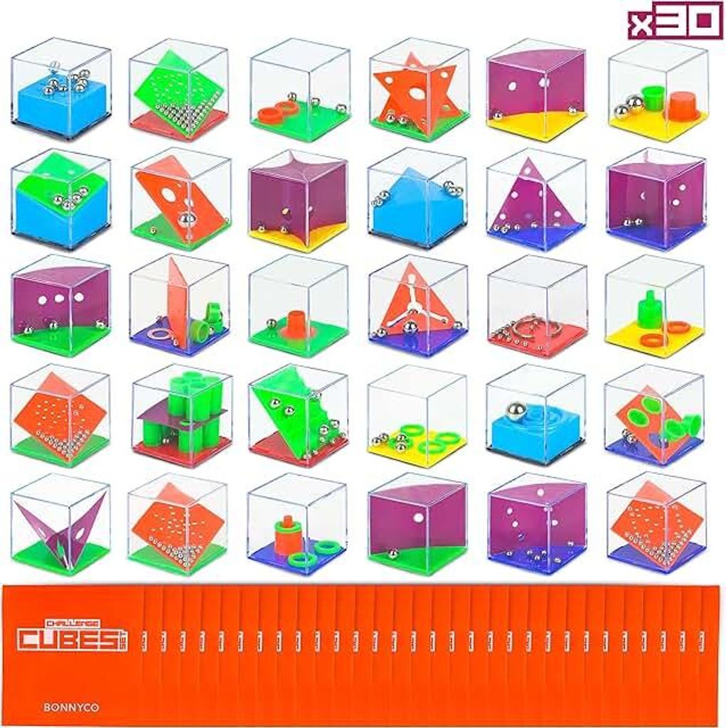 BONNYCO Geduldspiele für Kinder Mitgebsel Kindergeburtstag Gastgeschenke, 30 Stück Kleine Geschenke für Kinder. Mitbringsel Kindergeburtstag, Gi...