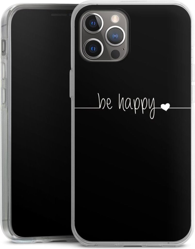 DeinDesign Handyhülle für Apple iPhone 12 Pro Max Silikon Hülle Case Smartphone Schutzhülle Glück Sprüche Statement