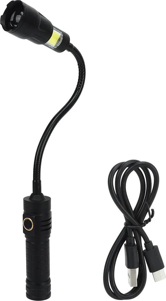 Lampe torche LED flexible 1000LM rechargeable USB-C avec base aimantée