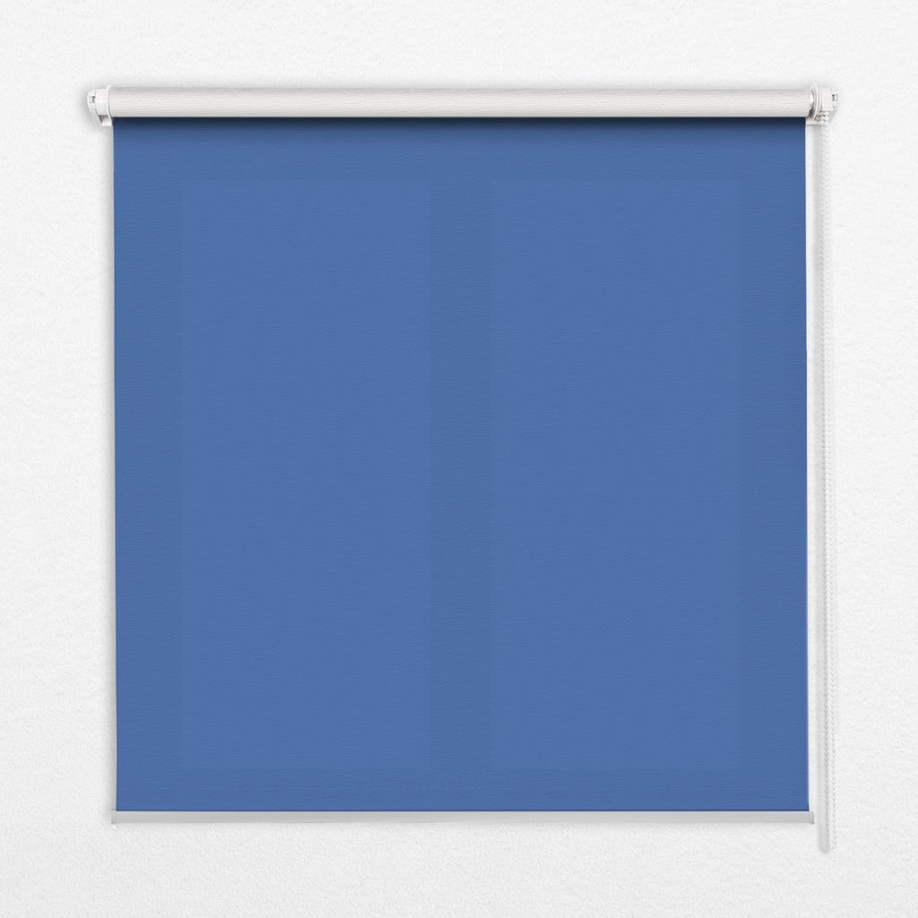 Seitenzug-Rollo Fensterrollo Jalousie - Thermo-Rollo Verdunkelungsrollo - 90x240 cm - Blau