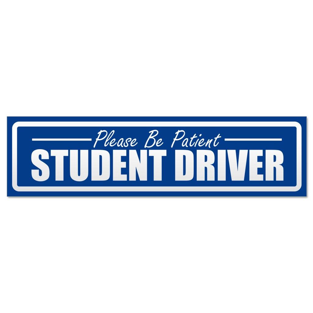 Please Be Patient Student Driver invertiert Magnetschild Schild magnetisch