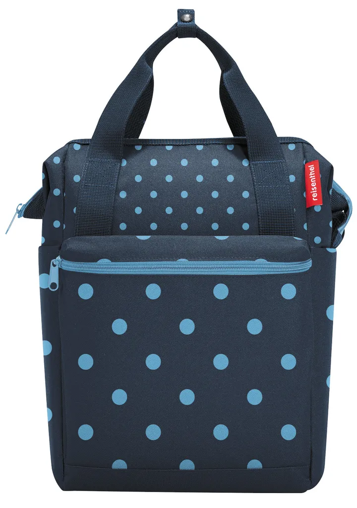 Sacoche de Vélo Urbaine KLICKfix Roomy GT 12L Bleu Foncé Motif Pois