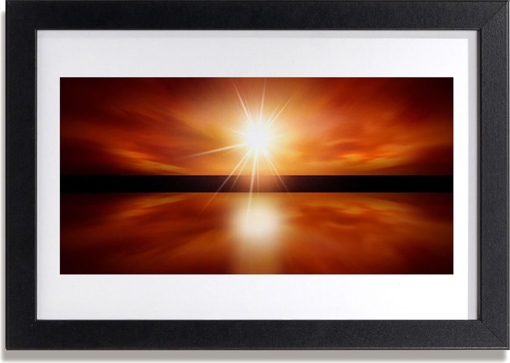 Bild 30x20 MDF-Rahmen Wandkunst Sonne Himmel Wasser Produktbild 