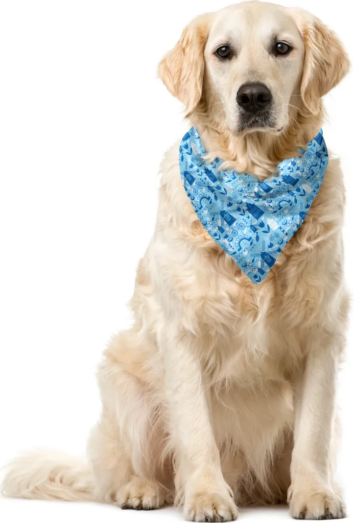 Bandana per Animali 55x55 cm ABAKUHAUS Lavabile - Mulini Blu