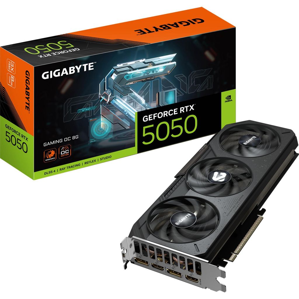 GIGABYTE GeForce RTX 5050 GAMING OC 8G Graphics Card - 8GB Immagine del prodotto 