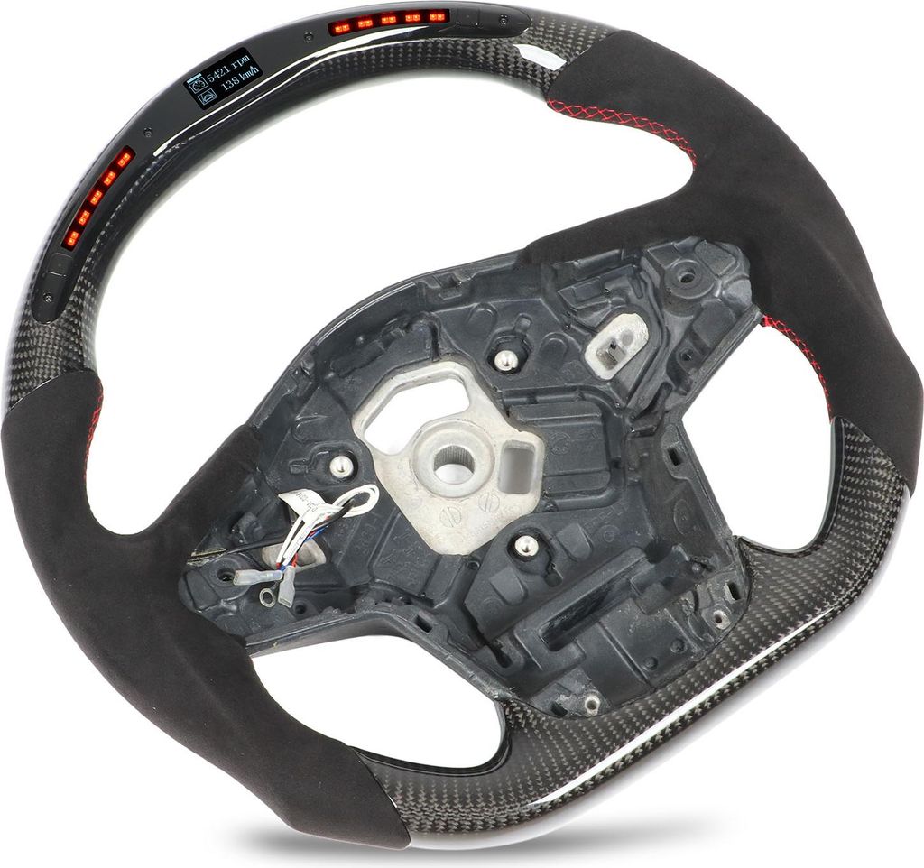 Kohlefaser-LED-Schaltlichter-Display-Lenkrad-Ersatz für GR Supra A90 2020-2022