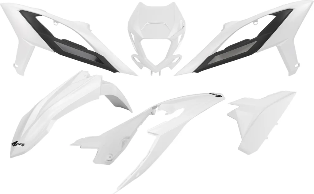 Kit Plastique Blanc UFO Beta RR 2020-2024 Résistant et Flexible