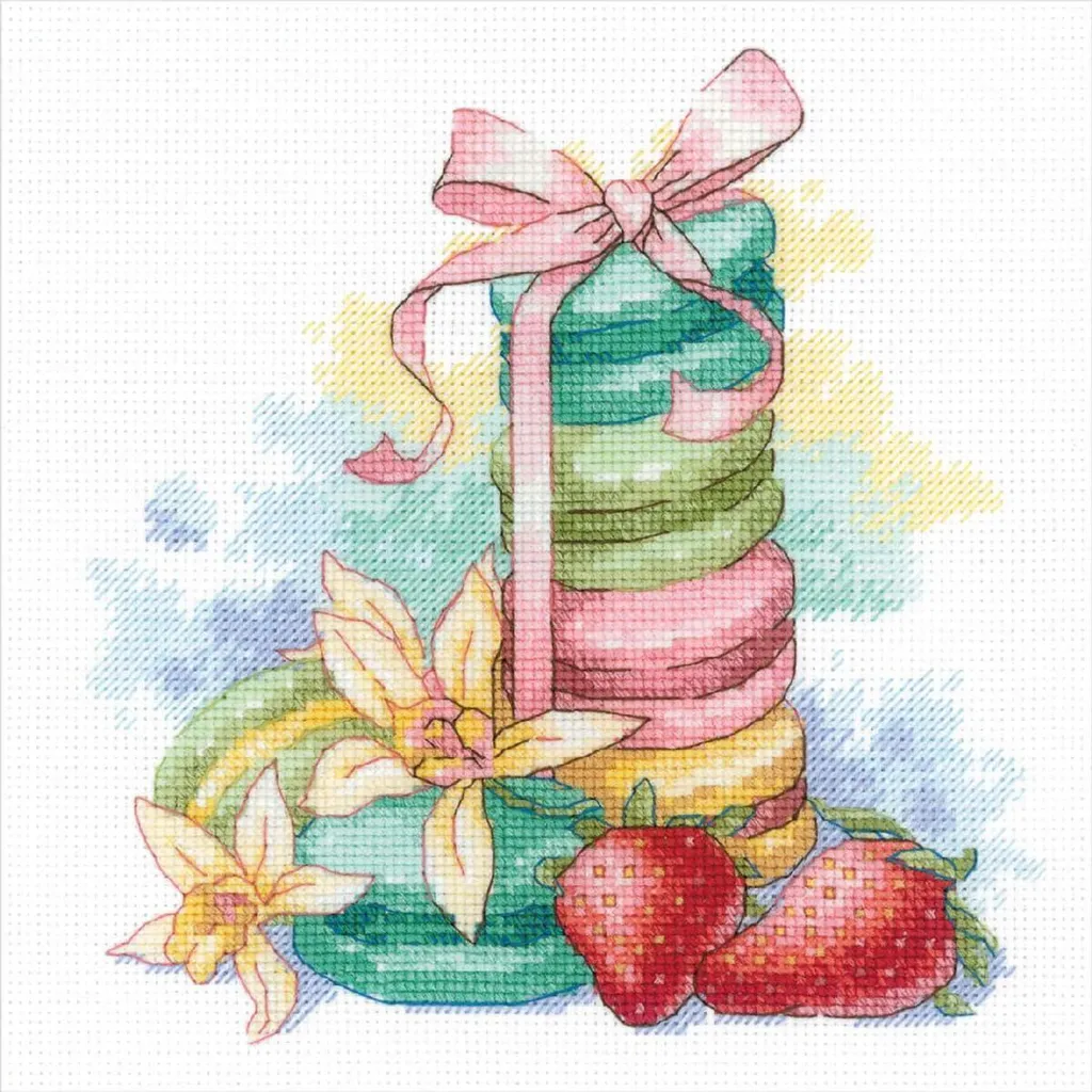 Broderie point de croix Riolis gâteau kit de mercerie créative