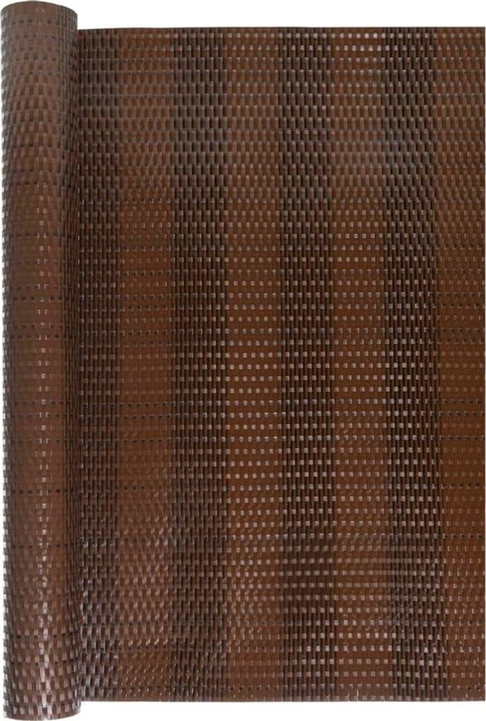 Balkon-Sichtschutz Braun und Schwarz 300x100 cm Poly Rattan