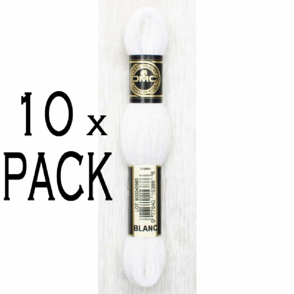 10x DMC Laine Colbert Wolle, 8m, 486-BLANC, VPE Produktbild 