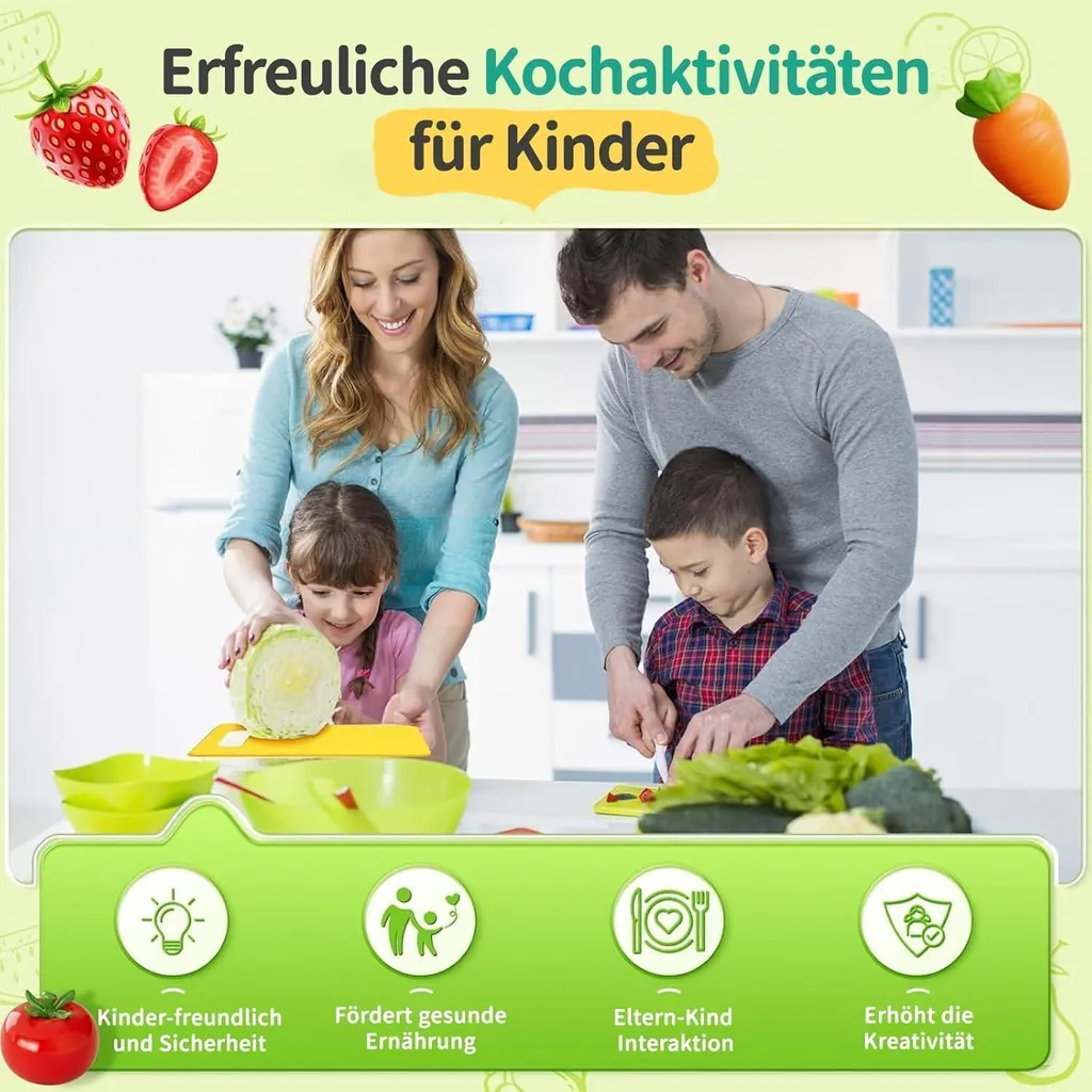 Apprendre à cuisiner pour enfant | Pack 17 pcs couteau et accessoires - 6