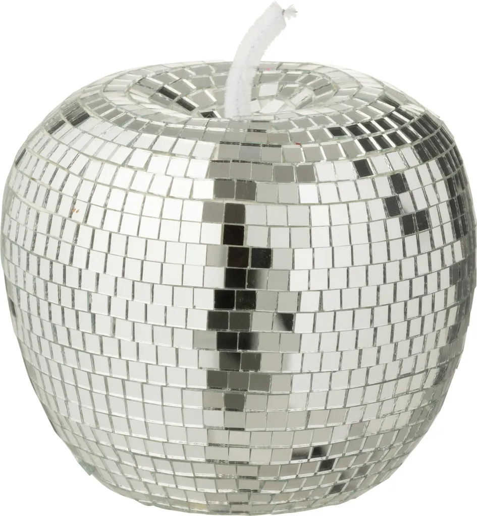 Miroir Pomme J-Line en Mousse Argentée Modèle Large - Déco Chic