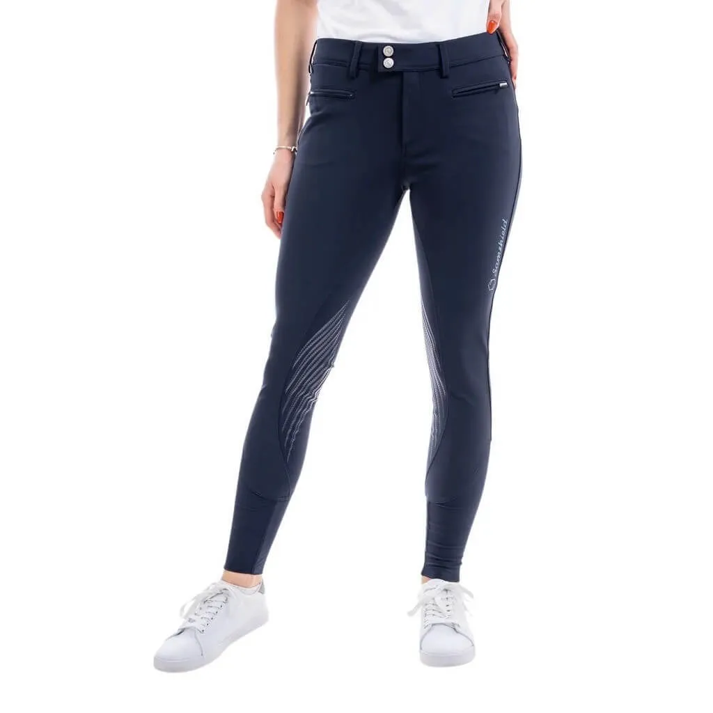 Culotte Samshield Adele Navy avec Genoux Grip et Détails Swarovski 36