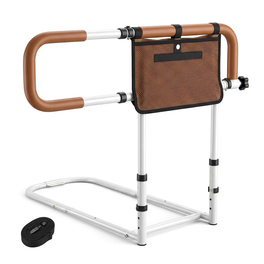Lit d'aide au lever COSTWAY, pliable à 180°, barrières de Image du produit 