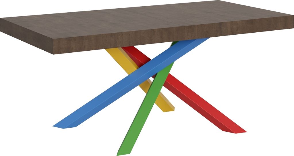 ITAMOBY - Ausziehtisch 200/460x90 cm Volantis Nussbaum Tischbeinein 4/B Farbkombination