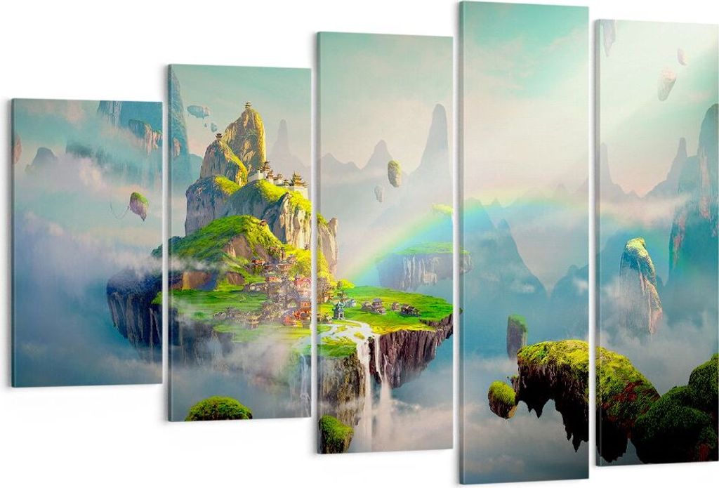 Bild auf Leinwand - Leinwandbild - Abstraktion Natur - 150x100cm - Wand Bild - Wanddeko - Leinwanddruck - Bilder - Kunstdruck - Wanddekoration - Le...