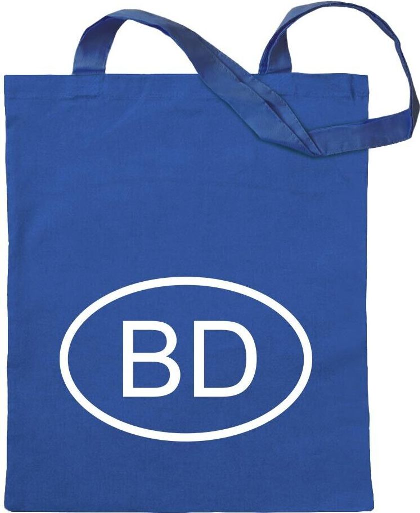 Kiwistar - Baumwolltasche - royalblau - Bangladesch BD - Turnbeutel Fun Rucksack Sport Beutel Gymsack Ziehgurt
