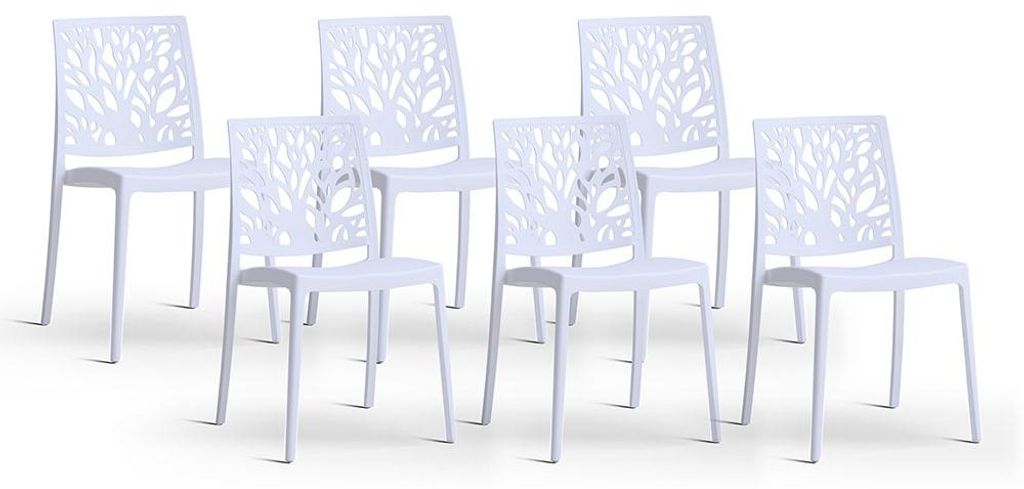 Set di 6 sedie impilabili in polipropilene, con design Immagine del prodotto 