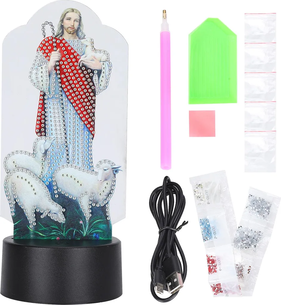 Luce Notturna Diamond Painting per Bambini LED 3D 7 Colori USB