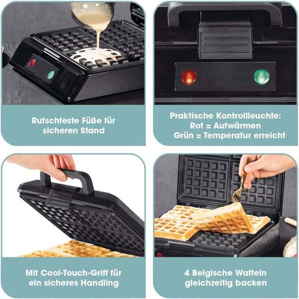 Domo Waffeleisen Test Trstar Waffelesen, 1000 W, 2 Dcke Belgsche & Brüsseler Waffeln Krups Sandwichmaker