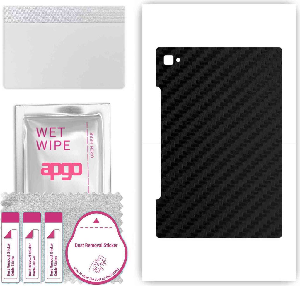 apgo Rückseite Schutzfolie, Skin, kompatibel mit Blackview Tab 8, Hinten Displayschutzfolie aus Vinylfolie, kratzfest, einfache Montage - Schwarze...