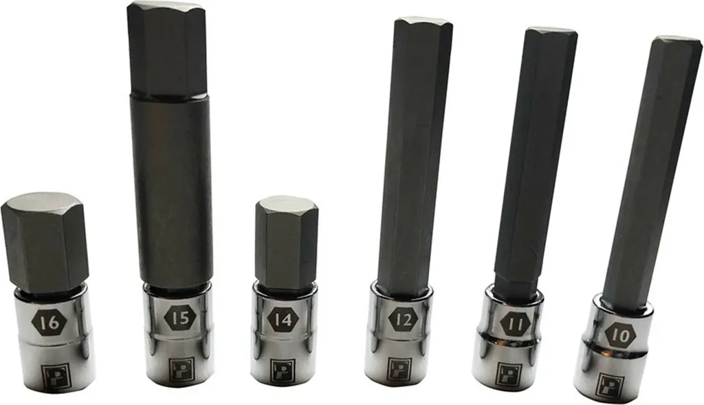 Set de 6 embouts de serrage dynamométriques Pedros pour gros couples